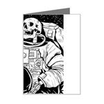 Halloween Skeleton Astronaut Mini Greeting Card