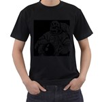 Halloween Skeleton Astronaut Men s T-Shirt (Black)