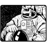 Halloween Skeleton Astronaut Fleece Blanket (Medium)