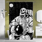 Halloween Skeleton Astronaut Shower Curtain 48  x 72  (Small)