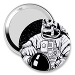 Halloween Skeleton Astronaut 3  Handbag Mirror