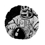 Halloween Skeleton Astronaut Standard 15  Premium Round Cushion 