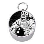 Halloween Skeleton Astronaut Silver Compass (Mini)