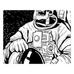 Halloween Skeleton Astronaut Double Sided Flano Blanket (Large)