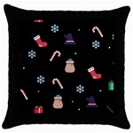 christmas buona befana Throw Pillow Case (Black)