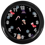 christmas buona befana Wall Clock (Black)