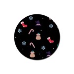 christmas buona befana Rubber Round Coaster (4 pack)