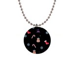 christmas buona befana 1  Button Necklace