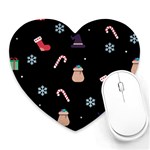 christmas buona befana Heart Mousepad