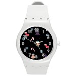 christmas buona befana Round Plastic Sport Watch (M)