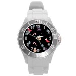 christmas buona befana Round Plastic Sport Watch (L)