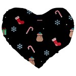 christmas buona befana Large 19  Premium Heart Shape Cushion