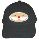 Santa Claus Face Black Cap