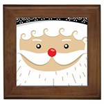 Santa Claus Face Framed Tile