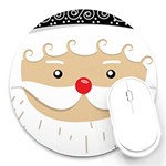 Santa Claus Face Round Mousepad