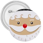 Santa Claus Face 3  Button