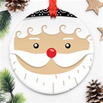 Santa Claus Face Ornament (Round)