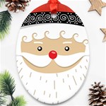 Santa Claus Face Ornament (Oval)