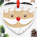 Santa Claus Face Ornament (Heart)