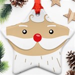 Santa Claus Face Ornament (Star)