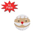 Santa Claus Face 1  Mini Button (10 pack) 