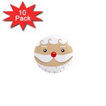 Santa Claus Face 1  Mini Magnet (10 pack) 