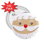 Santa Claus Face 2.25  Button (100 pack)