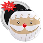 Santa Claus Face 3  Magnet (10 pack)