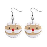 Santa Claus Face 1  Button Earrings