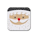 Santa Claus Face Rubber Coaster (Square)