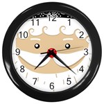 Santa Claus Face Wall Clock (Black)