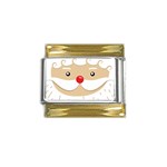 Santa Claus Face Gold Trim Italian Charm (9mm)