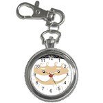 Santa Claus Face Key Chain Watch