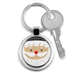 Santa Claus Face Key Chain (Round)