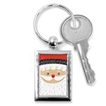 Santa Claus Face Key Chain (Rectangle)