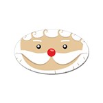 Santa Claus Face Sticker (Oval)