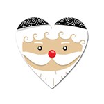 Santa Claus Face Magnet (Heart)