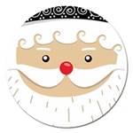 Santa Claus Face Magnet 5  (Round)