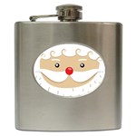 Santa Claus Face Hip Flask (6 oz)