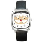 Santa Claus Face Square Metal Watch