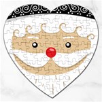 Santa Claus Face Jigsaw Puzzle (Heart)