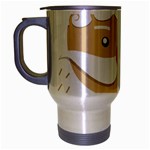 Santa Claus Face Travel Mug (Silver Gray)