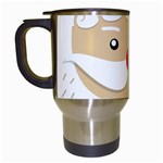 Santa Claus Face Travel Mug (White)