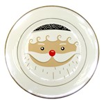 Santa Claus Face Porcelain Plate