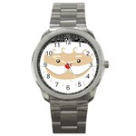 Santa Claus Face Sport Metal Watch