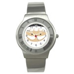 Santa Claus Face Stainless Steel Watch