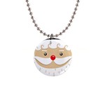 Santa Claus Face 1  Button Necklace