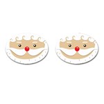 Santa Claus Face Cufflinks (Oval)