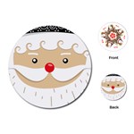 Santa Claus Face Playing Cards (Round)