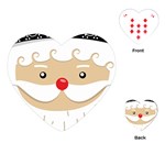 Santa Claus Face Playing Cards (Heart)